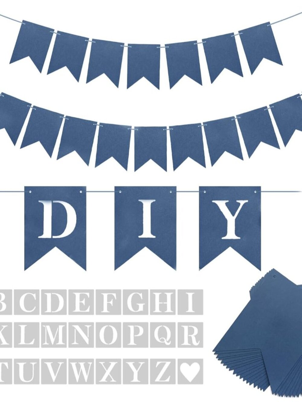 Blue Banner Kit, Custom Phrase Banner, Customize Your Party Banner Signs, Handwr